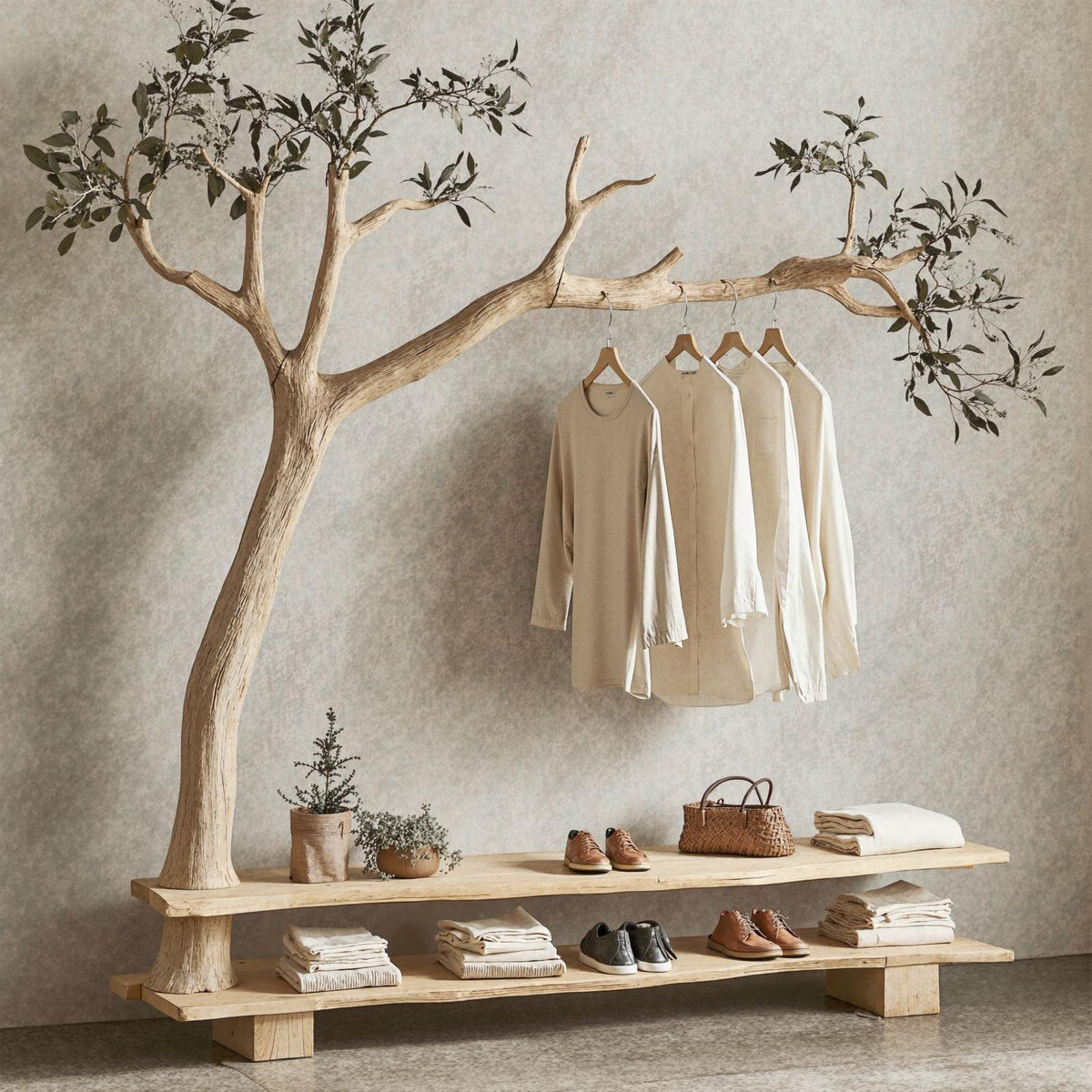 Wall Mount Coat Rack Hall Tree With Bench Shoe Storage