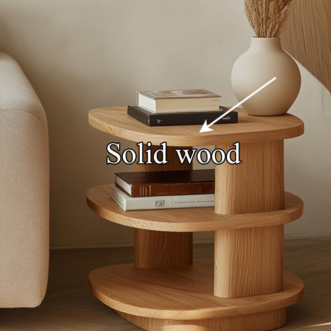 Mid Century Modern Small Wood Side Table, Handcrafted End Table & Nightstand for Living Room, Reading Nook