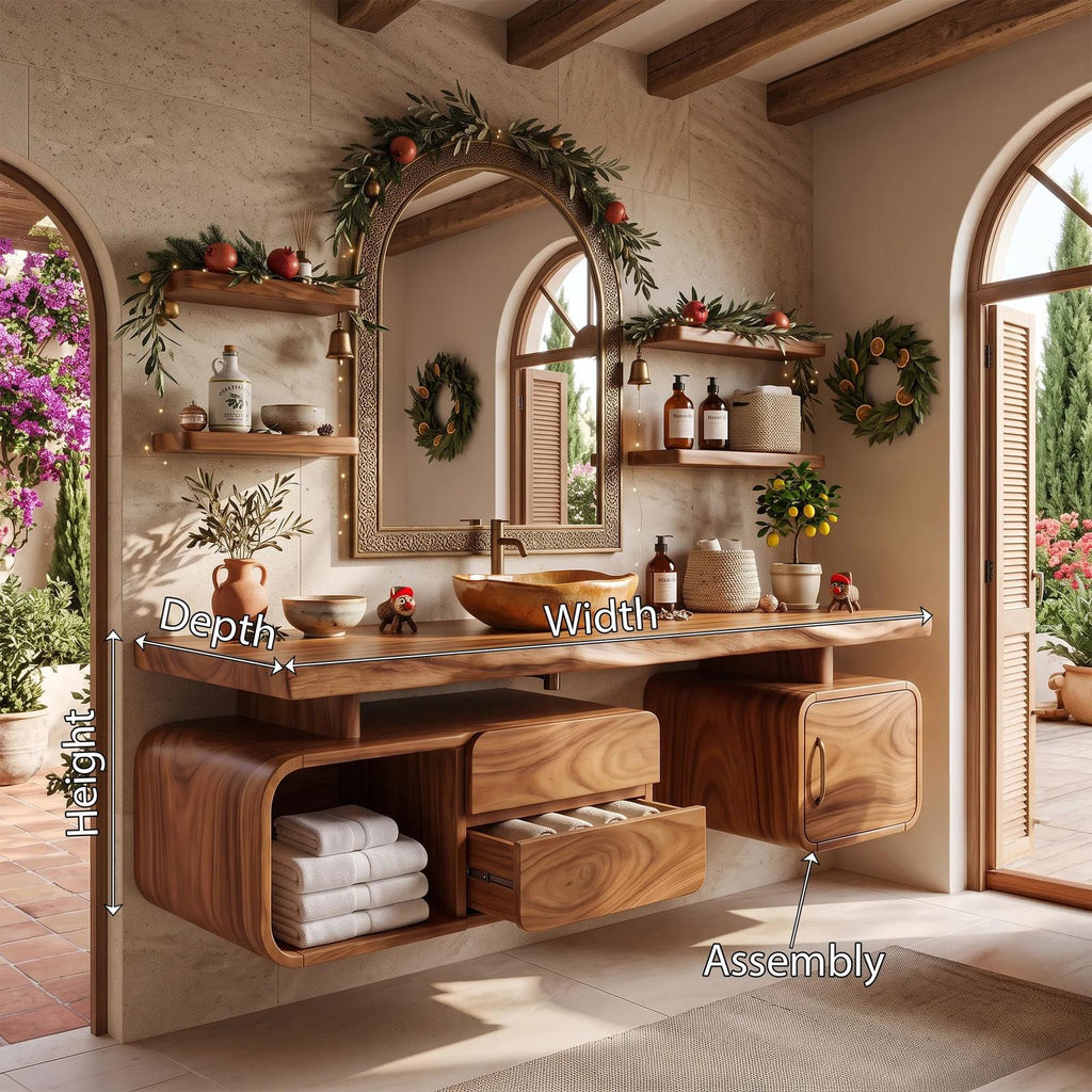 Handcrafted Organic Modern Christmas Vanity Beach Retreat
