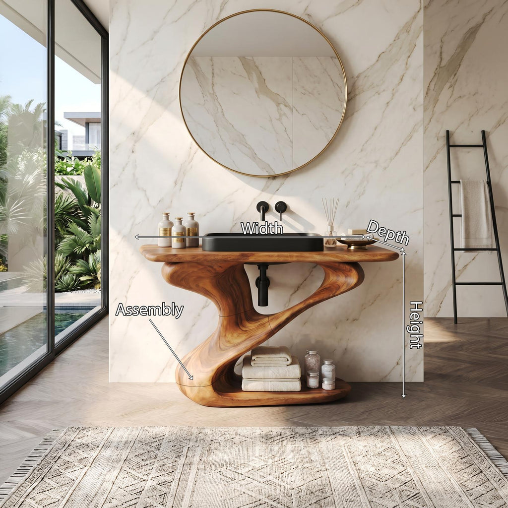 Rustic Live Edge Vanity For Natural Bathroom Design
