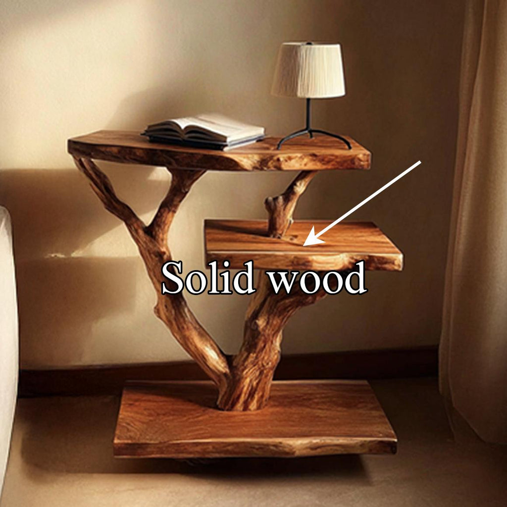 Rustic Tree Bedside Table Bedroom Living Room