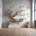 Driftwood Tree Bookshelf Decor Mid Century Bookcase