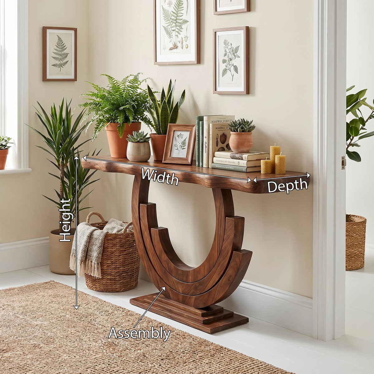Luxury Infinity Console Table Designer Entryway