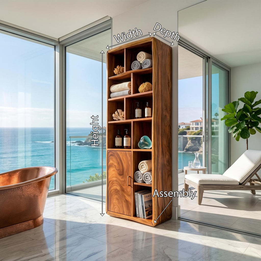 Minimalist Wood Display Storage Cabinet, Coastal Residence Oak Sideboard Credenza