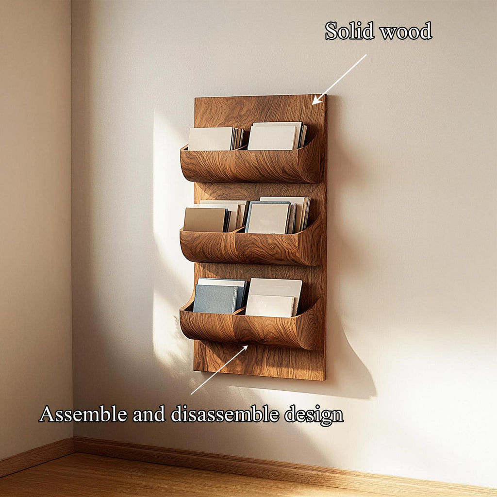 Sculptural Wall Mounted Mail Organizer Entryway Interior Vertical Storage