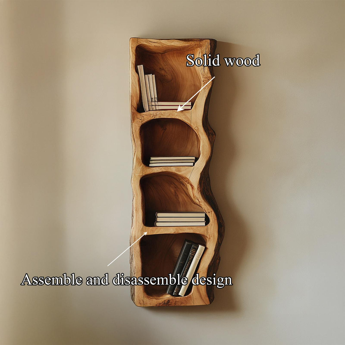 Organic Sculptural Statement Wall Shelf For Living Space And Interior Area