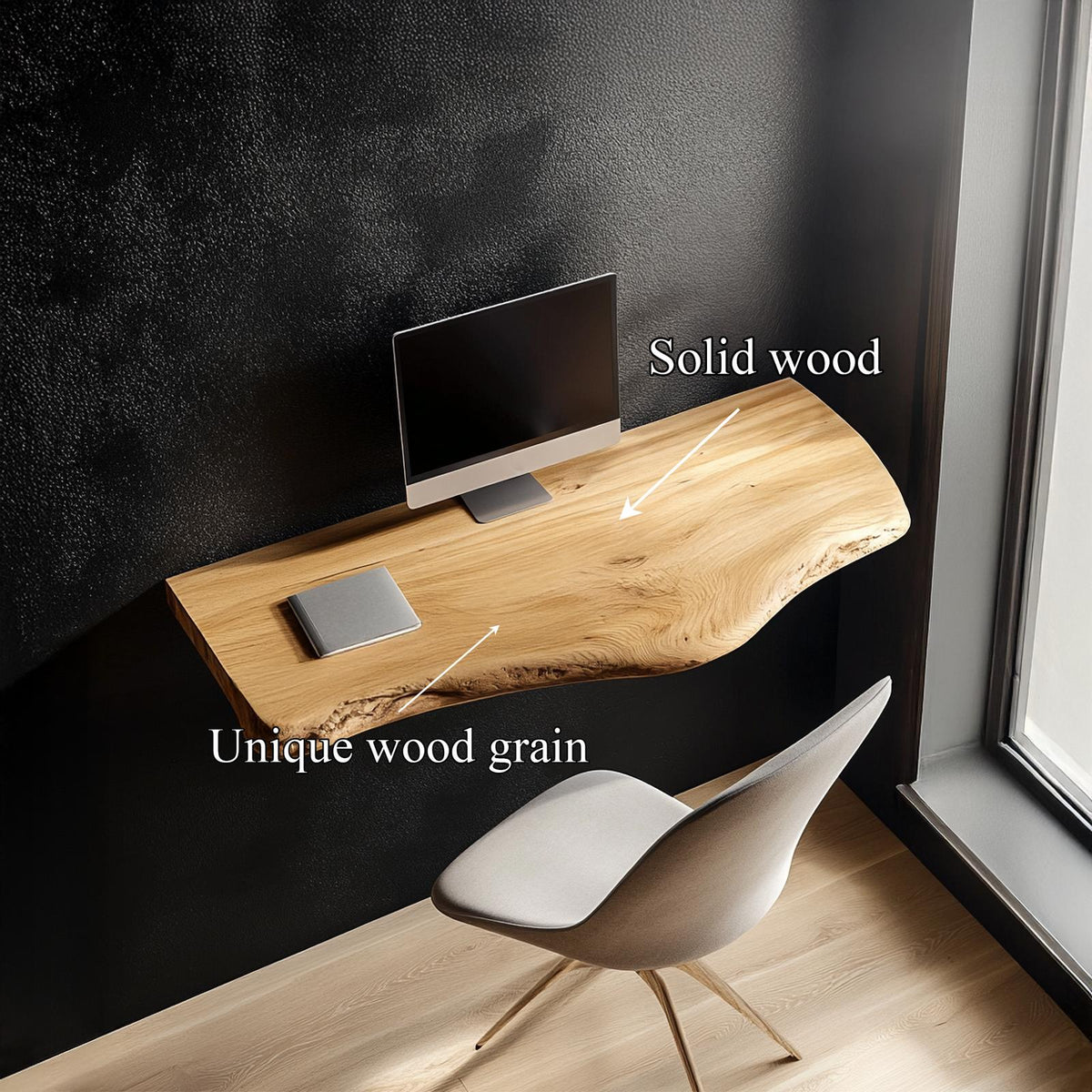 Rustic Floating Desk For Home Office And Bedroom