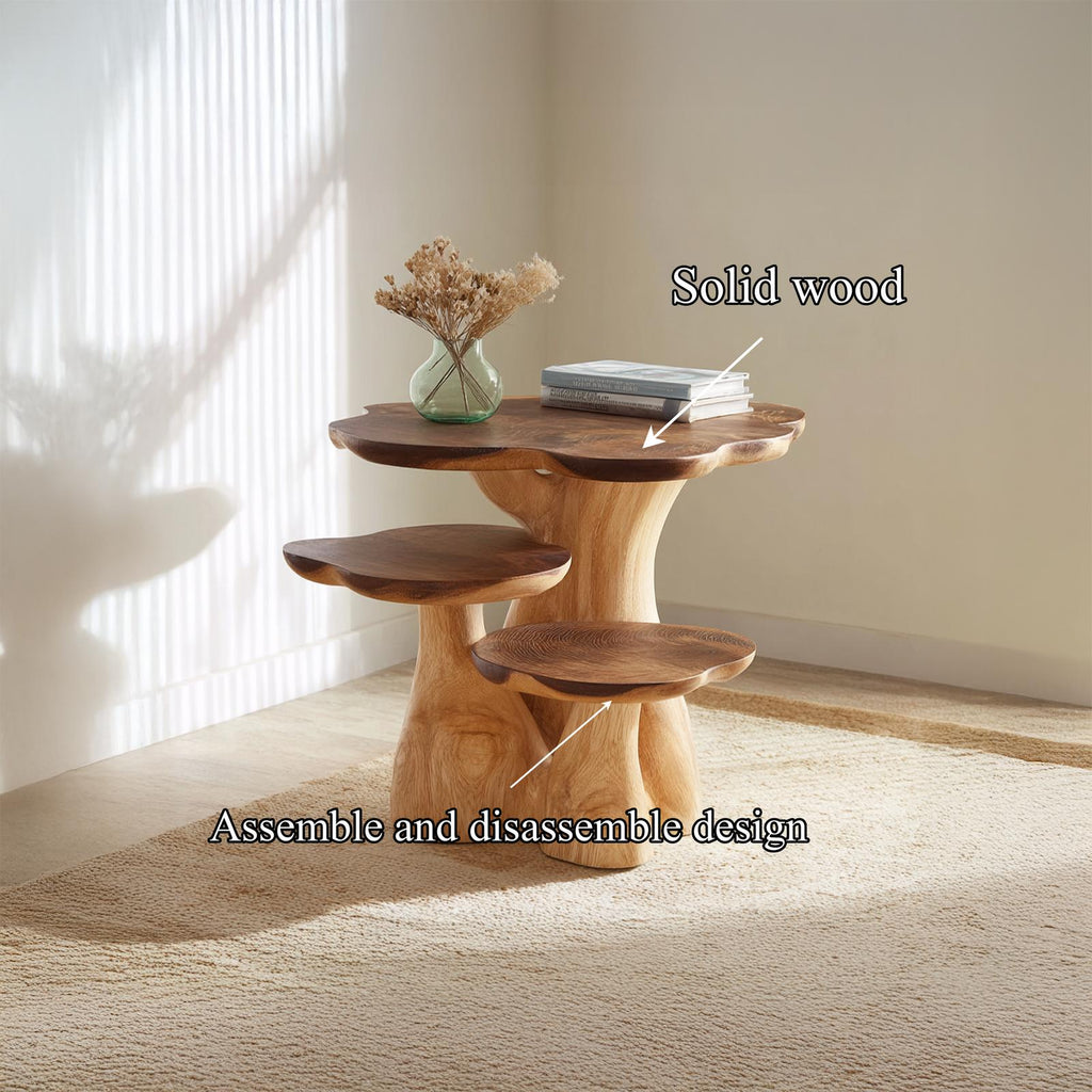 Rustic Mushroom Side Table For Living Room And Apartment