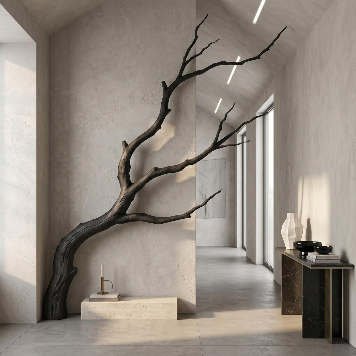 Spry Interior Artisan Wood Wall Decor, Handcrafted Tree Branch Sculpture & 3D Hanging Art for Living Room, SINLSAWD127