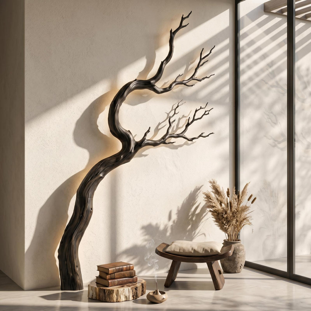 Spry Interior Organic Wood Wall Decor, 3D Sculptural Tree Branch Art Hanging Sculpture for Living Room, SINLSAWD122