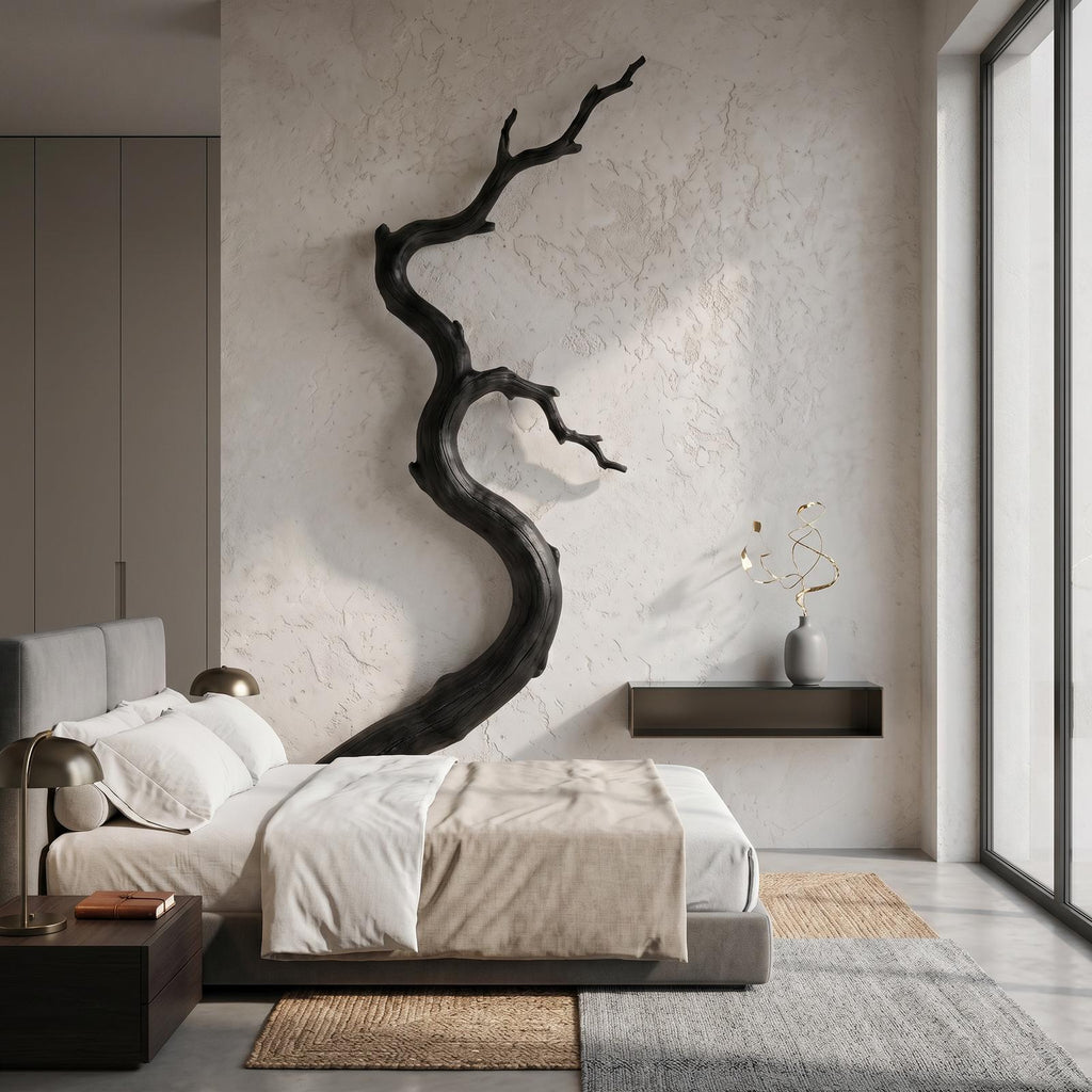 Spry Interior Nature Inspired Wood Wall Decor, Sculptural Tree Branch Form Art for Entryway & Living Room, SINLSAWD120