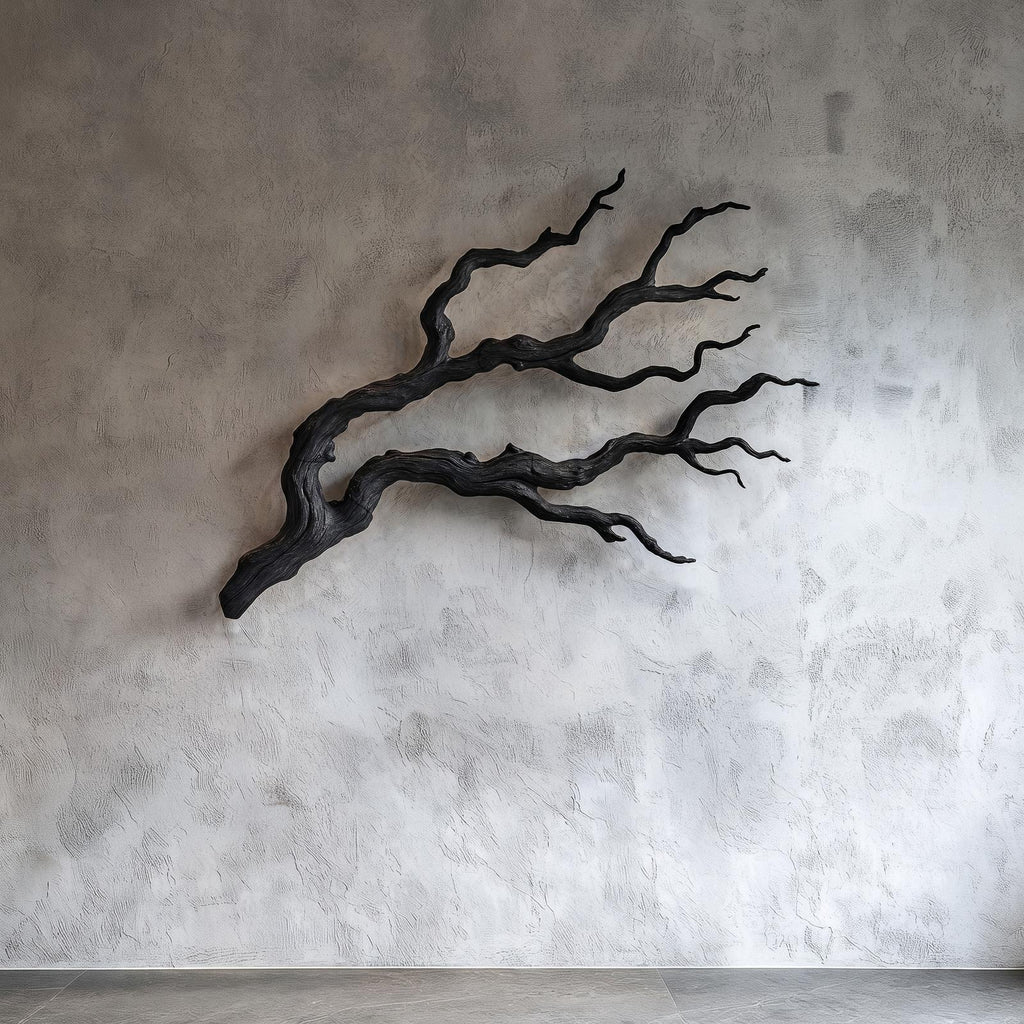 Nature Inspired Branch Wall Art, Handcrafted Organic Wood Tree Limb Sculptural Wall Decor for Living Room, Model