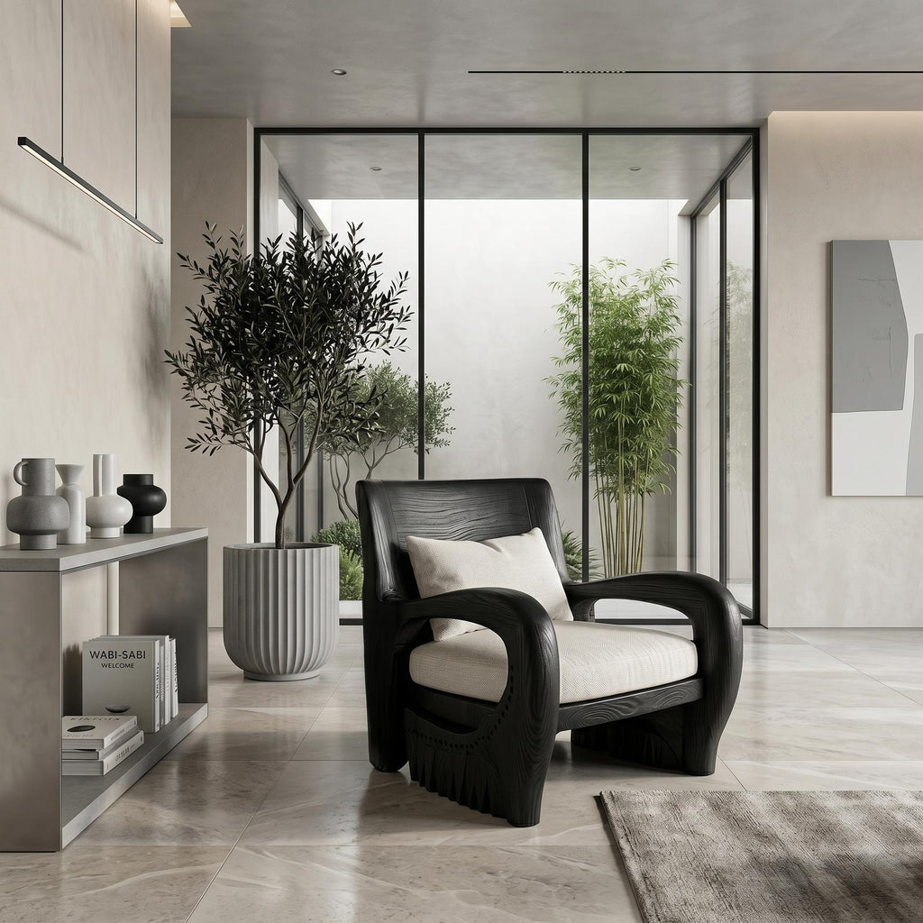 Rustic Organic Lounge Chair For Living Room
