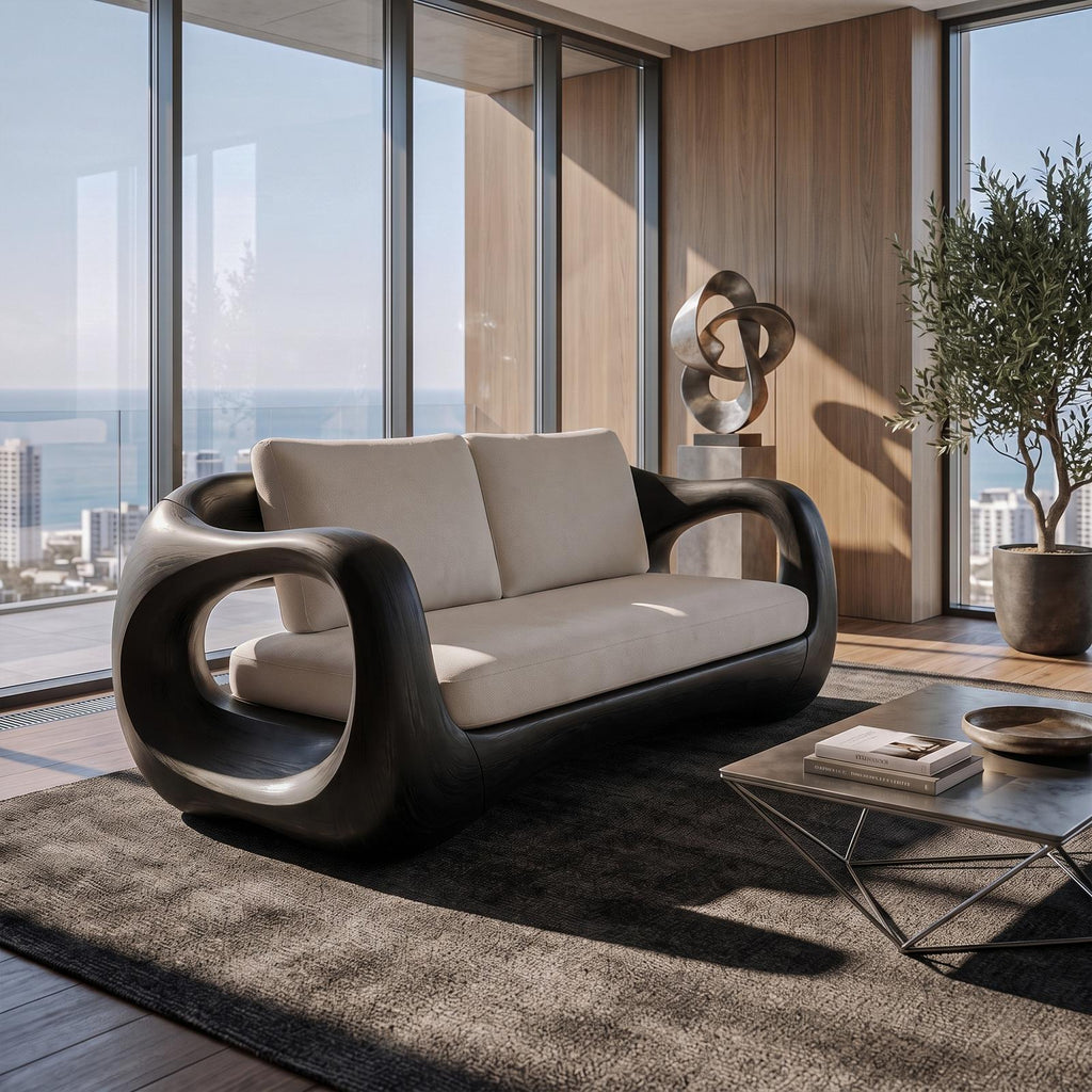 Modern Curved Frame Sofa For Living Room And Lounge Area