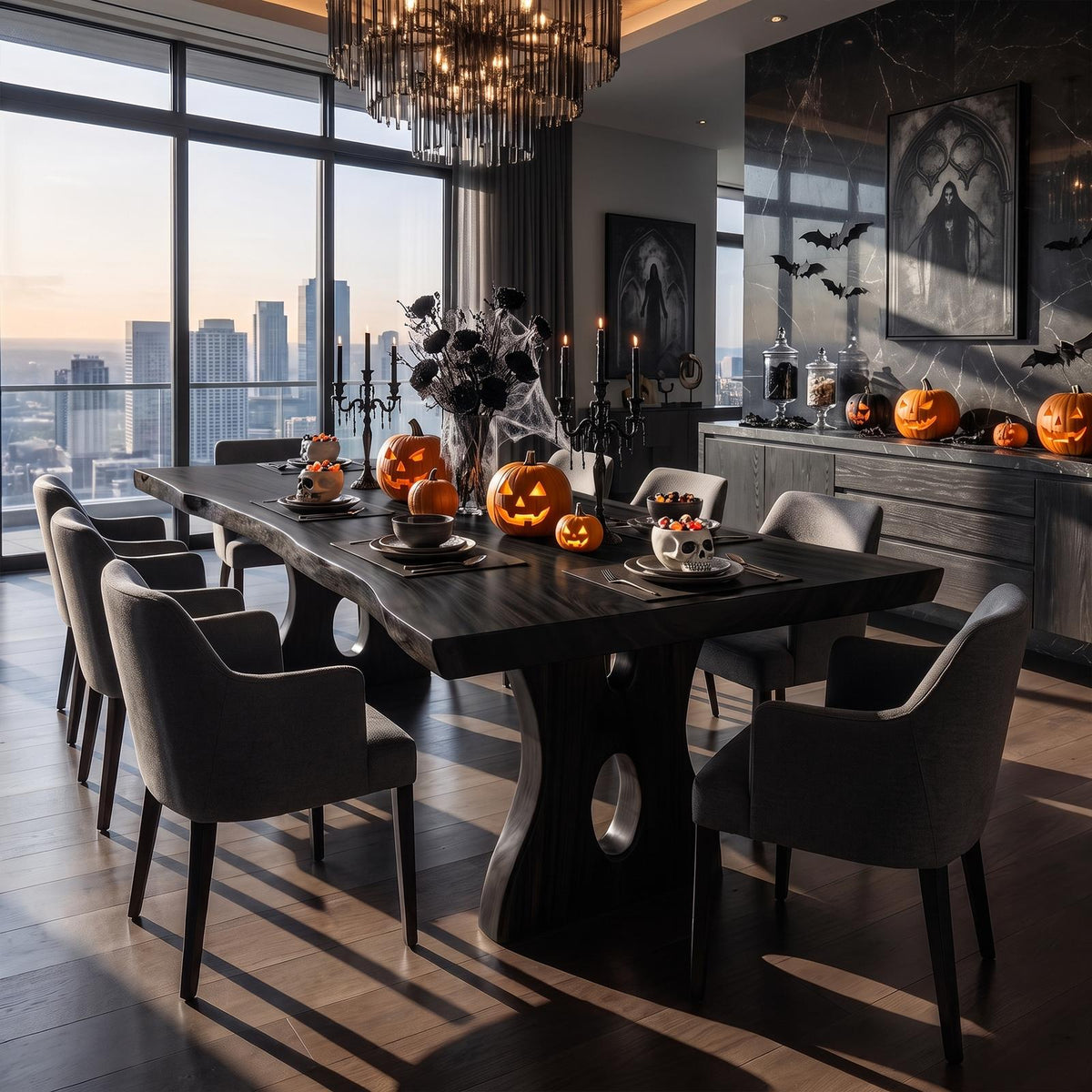 Natural Statement Dining Table With Flowing Organic Silhouette For Dining Room