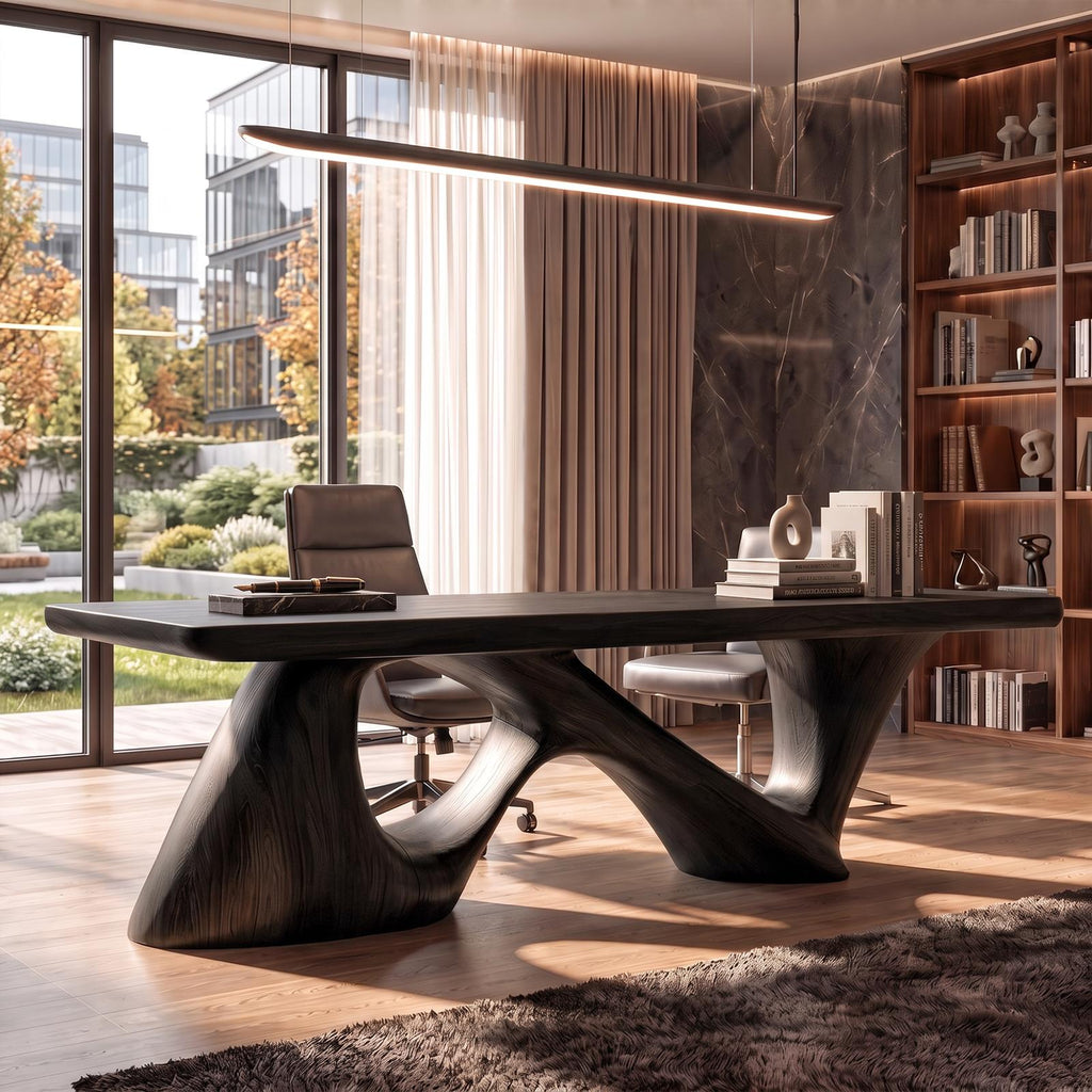 Contemporary Halloween Desk With Flowing Sculptural Legs For Home Office