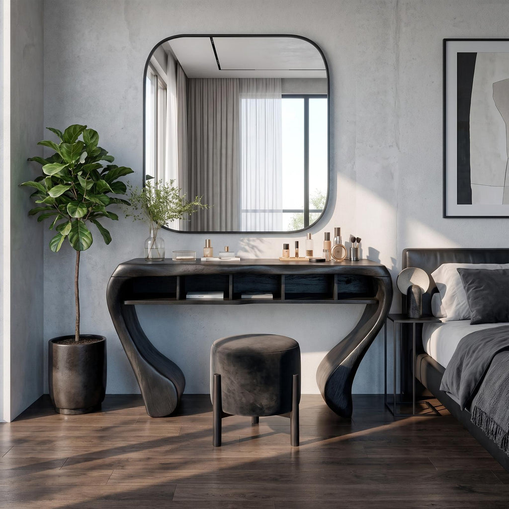 Rustic Dressing Table With Open Drawer Storage For Bedroom And Dressing Room SINLKIMKV096