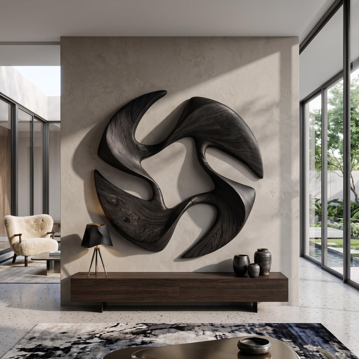 Mid Century Abstract Wall Art For Living Room And Bedroom SINLKIWA161