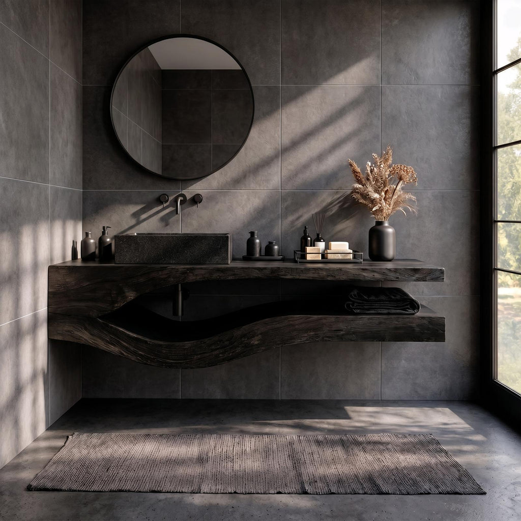 Modern Floating Bathroom Vanity For Bathroom And Powder Room SINLKIBRV301