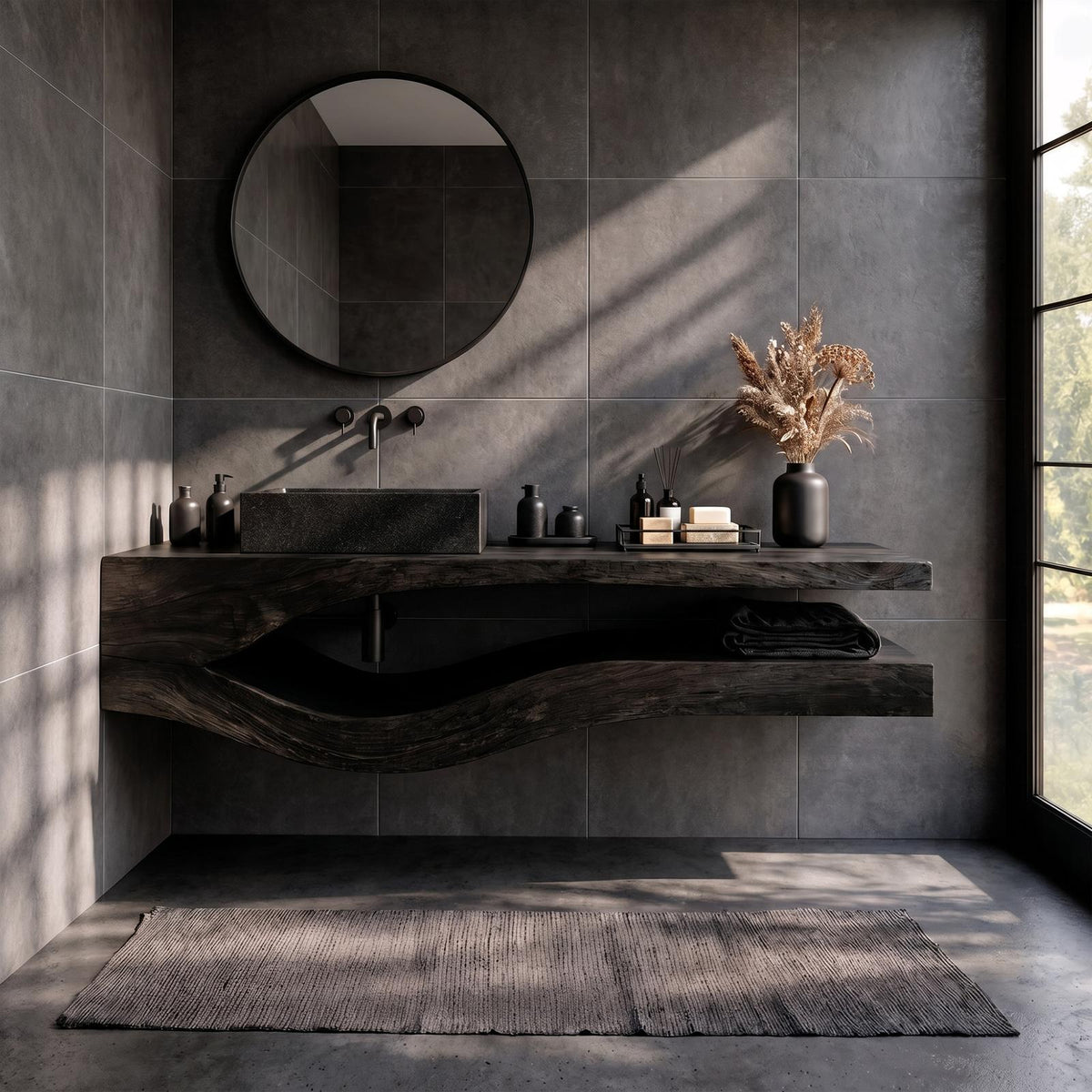 Modern Floating Bathroom Vanity For Bathroom And Powder Room SINLKIBRV301