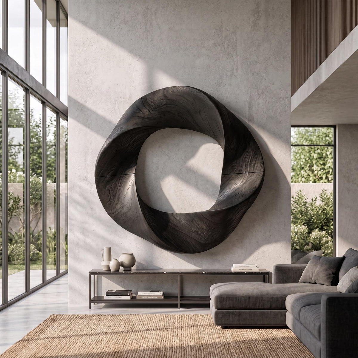 Contemporary Interlocking Circle Wall Art For Hallway And Bedroom SINLKIWA166