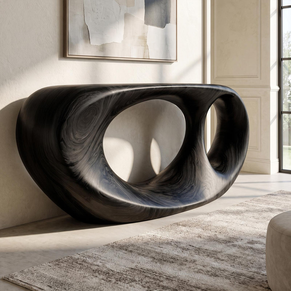 Console Table Organic Double Loop Design For Entryway SINLKICS678