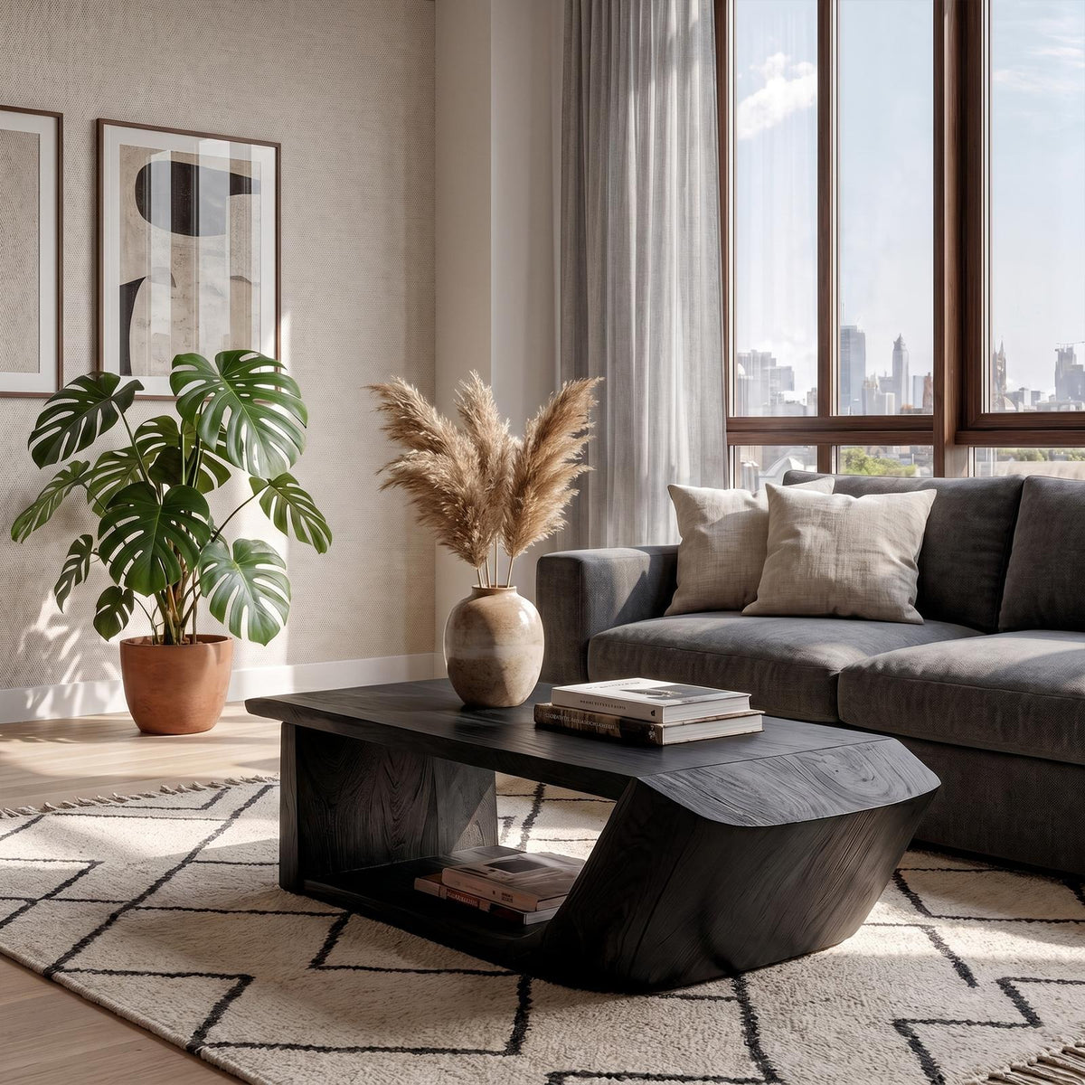 Rustic Wooden Coffee Table For Living Room And Lounge SINLKICF363