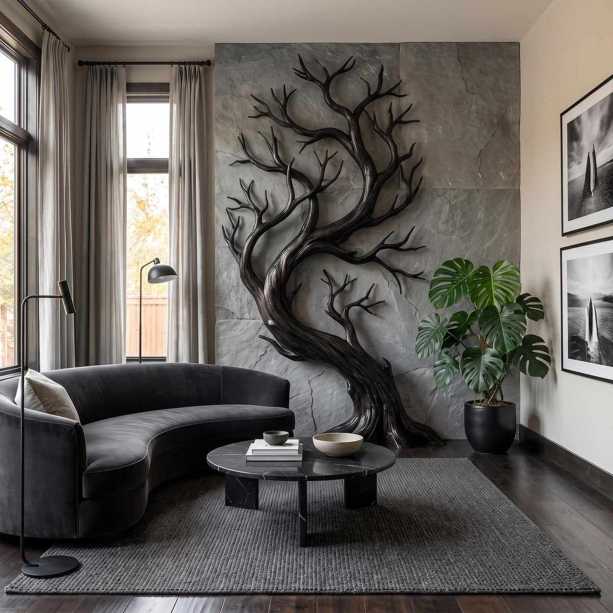 Rustic Tree Wall Art Sculpture Living Room And Hallway