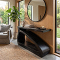 Modern Wooden Console Table, Solid Wood Narrow Entryway Sofa Table for Hallway & Living Room