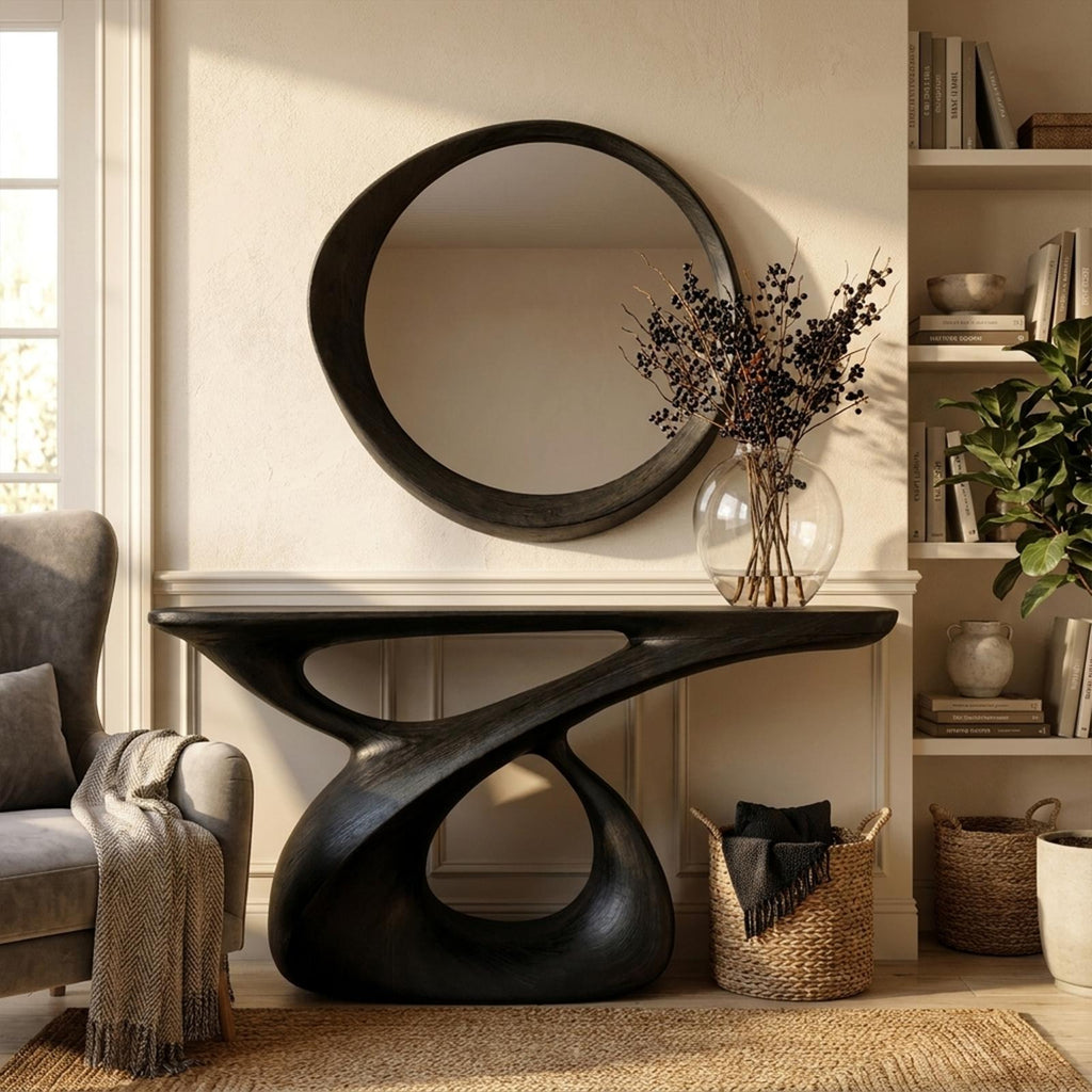 Mid Century Console Table Entryway And Hallway