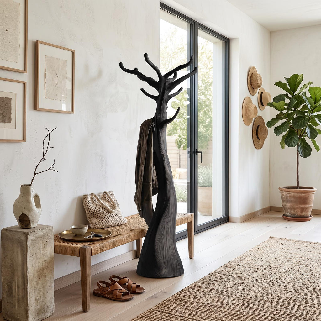 Rustic Tree Coat Stand Christmas Holiday Natural Room Display