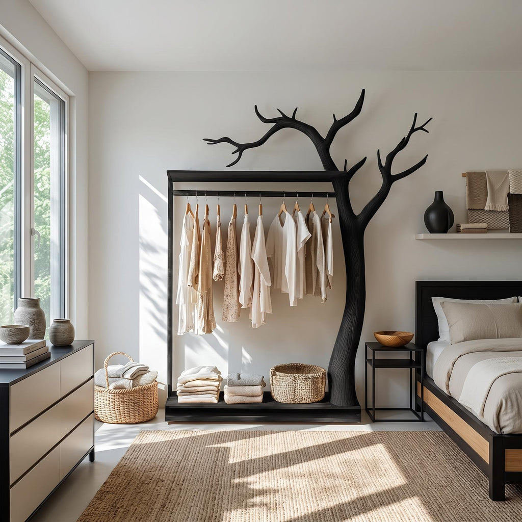 Rustic Clothing Rack Bedroom Hallway Entryway