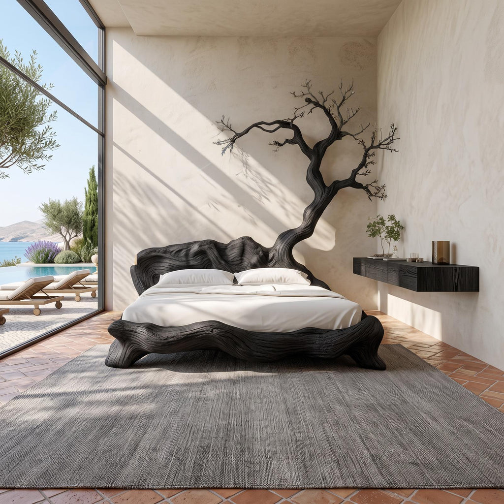 Rustic Organic Tree Branch Bed Contemporary Bedroom SINLSAWB072