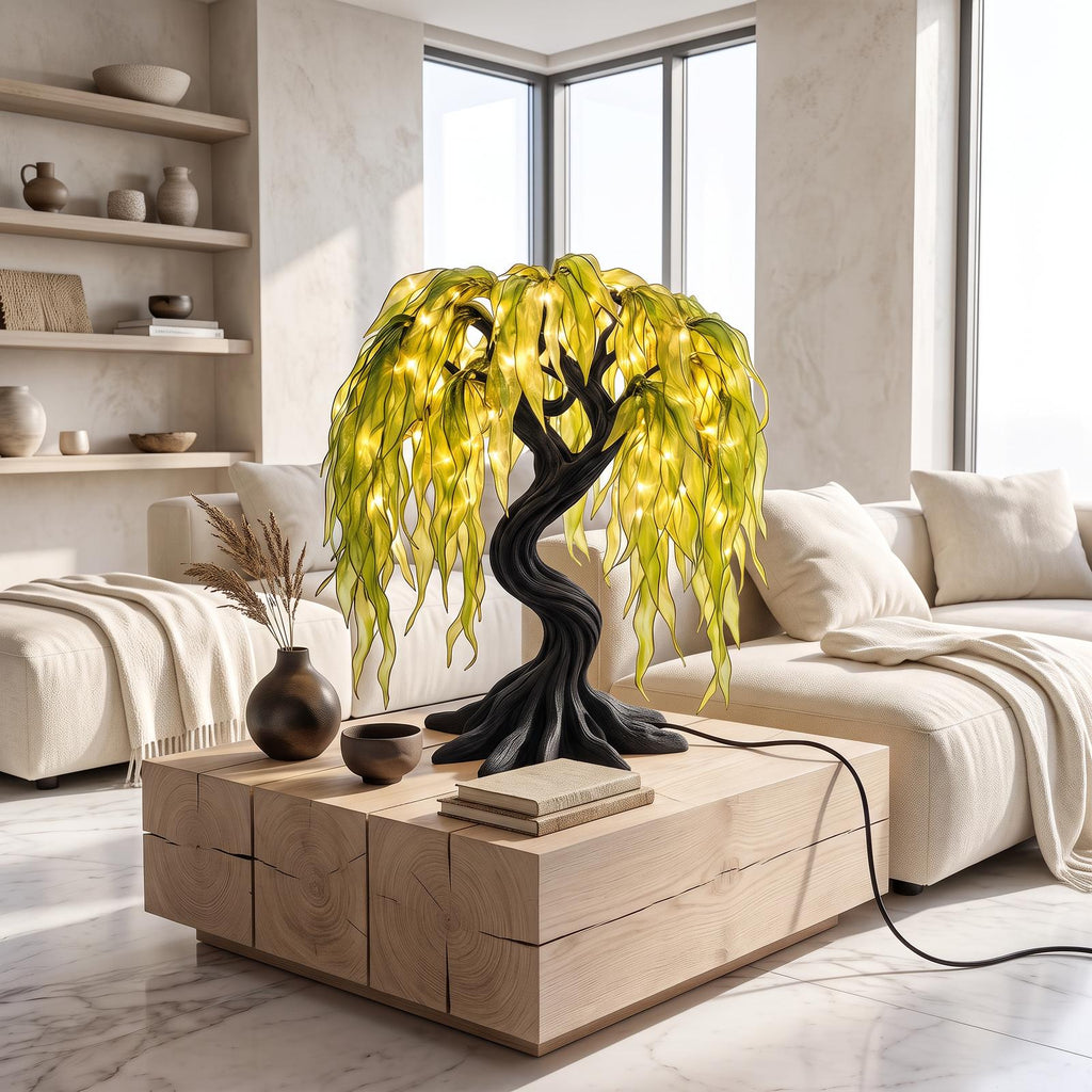 Modern Sculptural Bonsai Tree Table Lamp For Living Room