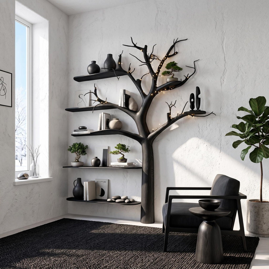 Rustic Tree Bookcase Bedroom Kids Room