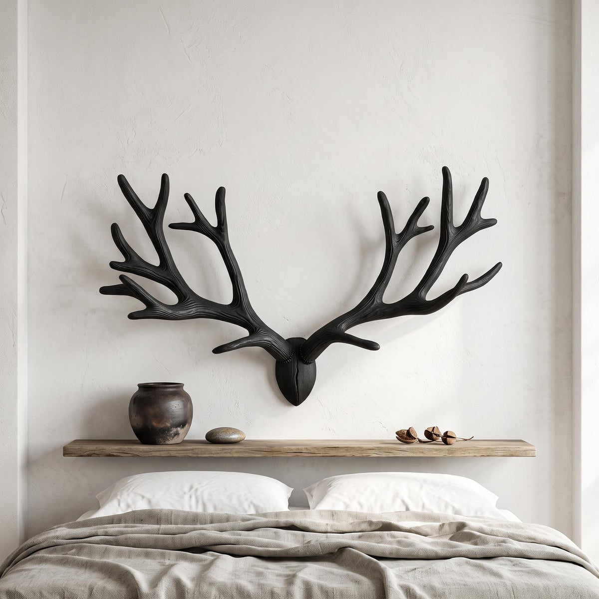 Rustic Deer Antler Wall Decor For Bedroom And Living Room