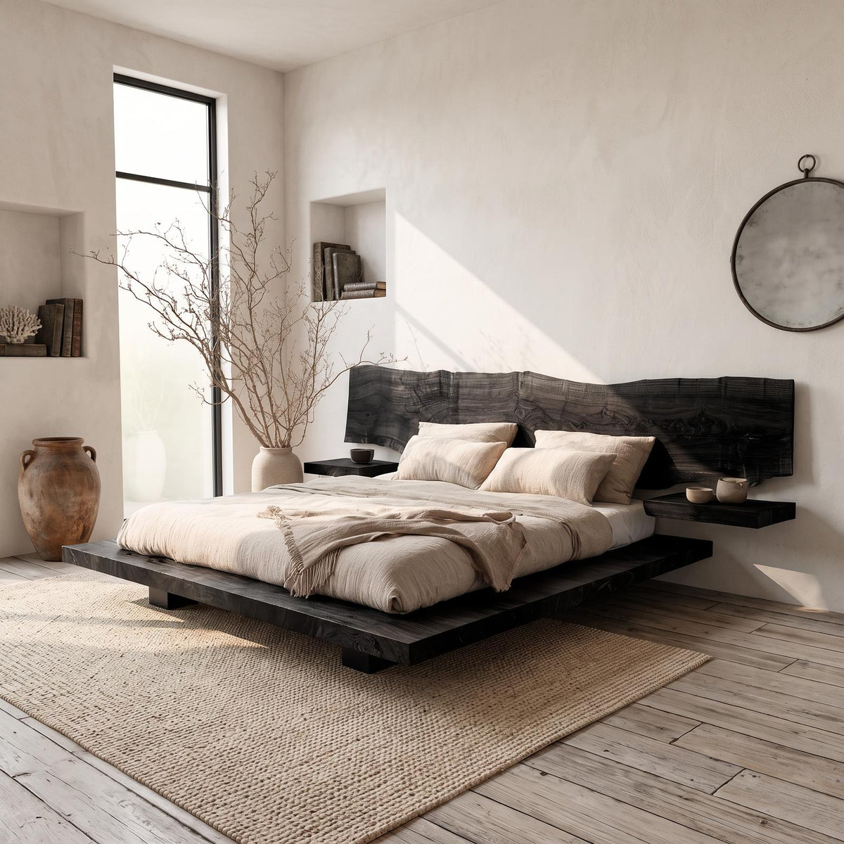 Rustic Bed Frame Farmhouse Bedroom SINLSAWB027