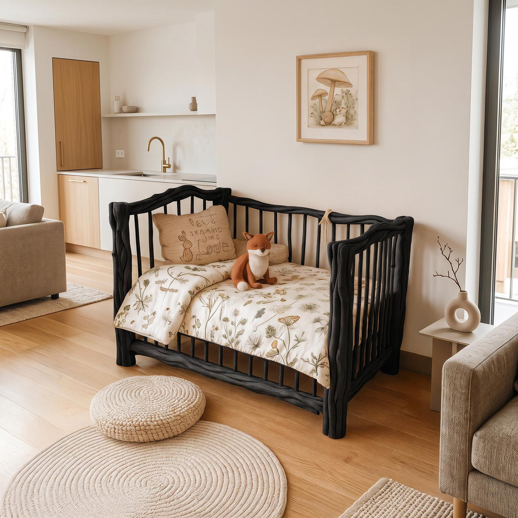 Rustic Kids Wood Bed Nursery Room SINLSAWB034