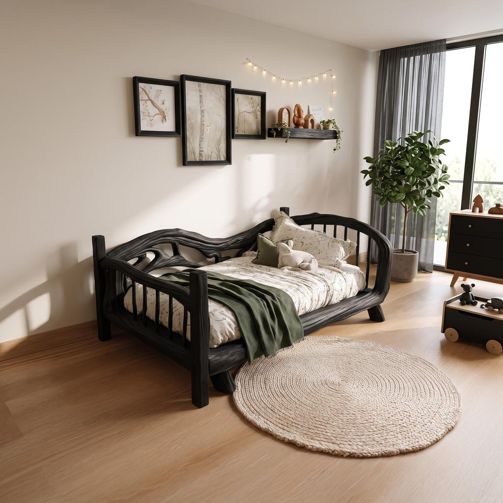 Rustic Toddler Bed Kids Bedroom SINLSAWB047