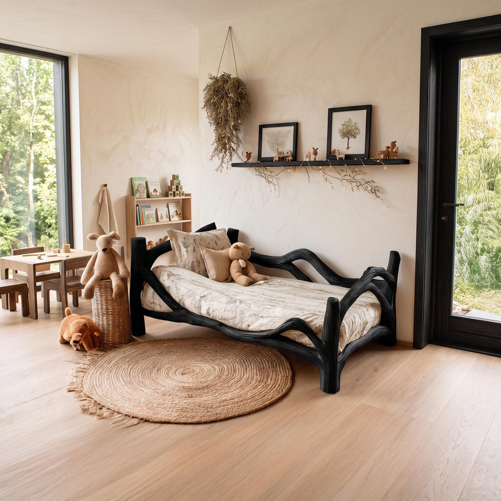 Rustic Kids Bed Nursery Space SINLSAWB049