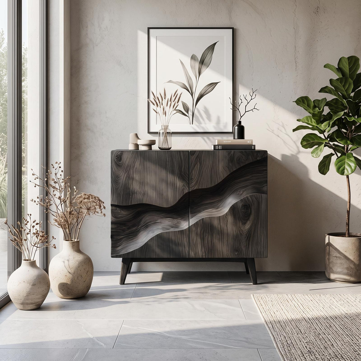 Rustic Organic Modern Storage Cabinet Living Room And Peace Room SINLSASC349