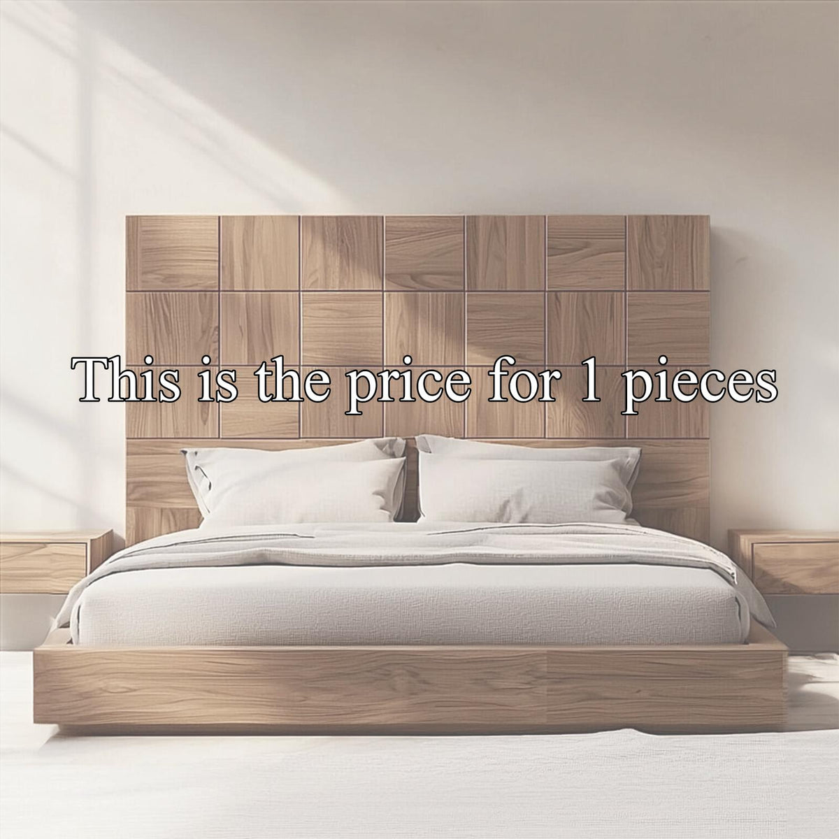 Mid Century Solid Wood Headboard Master Bedroom Decor SINLKIDH010