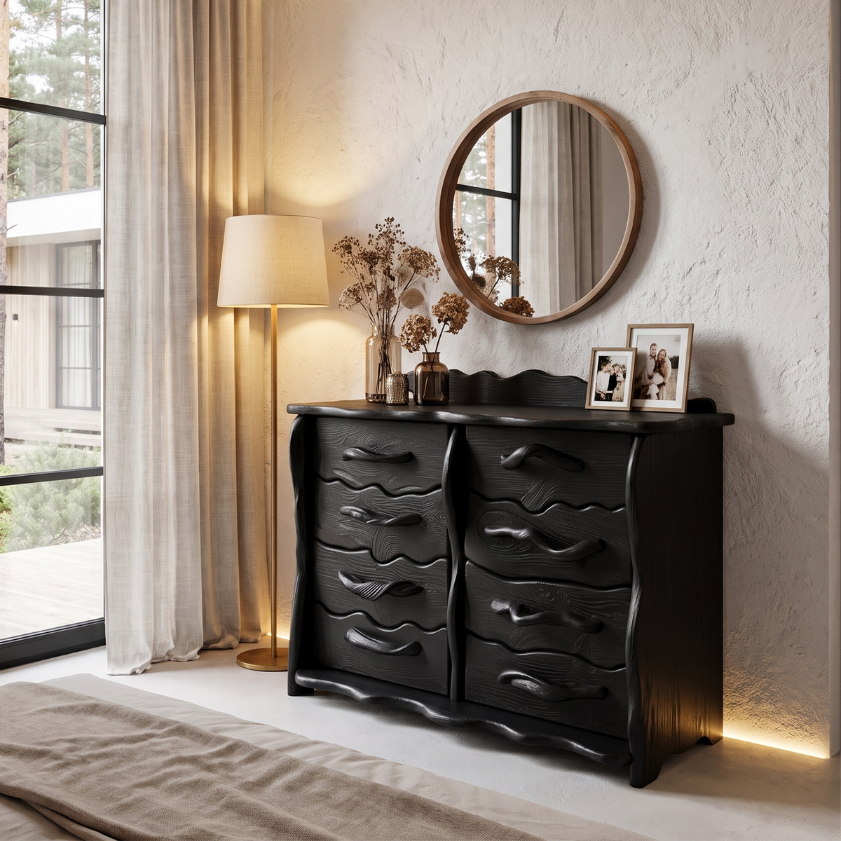 Minimalist Tall Dresser With Multiple Drawers For Bedroom SINLHADR001