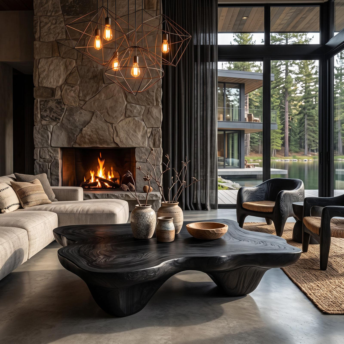 Modern Coffee Table With Minimal Base For Living Room