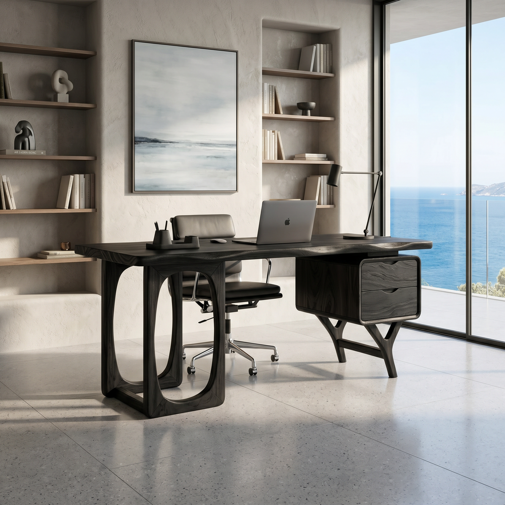 Organic Dual Pedestal Executive Desk Luxury Office