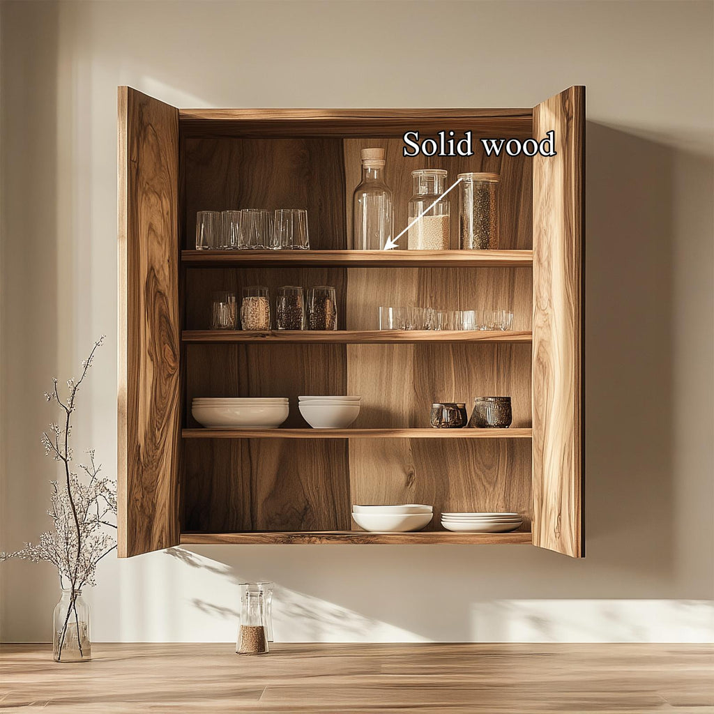 Mid Century Wall Mounted Storage Cabinet For Kitchen And Dining Room