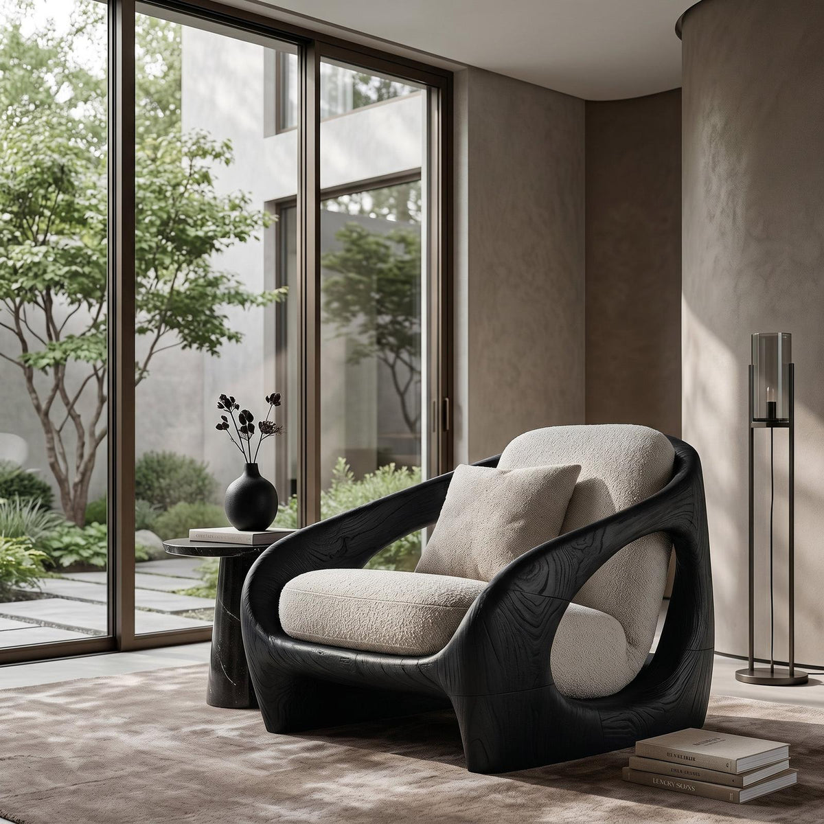 Minimalist Wooden Armchair For Contemporary Home