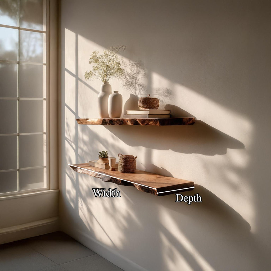 Rustic Floating Shelf Family Room