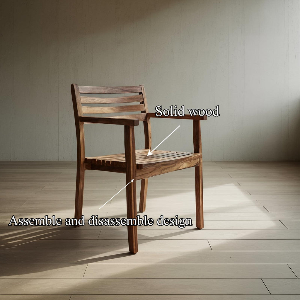 Spry Interior Scandinavian Minimalist Wooden Dining Chair, Solid Wood Accent Side Chair for Kitchen Dining Room, Model SINLSAWC038