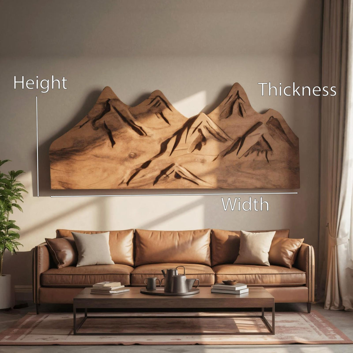 Rustic Mountain Wall Art For Living Room Or Lodge